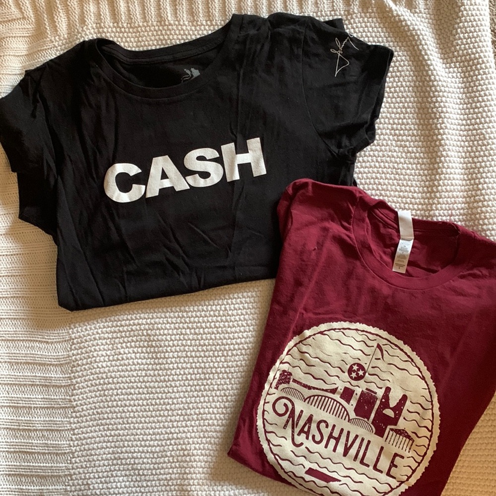 Nashville T-shirts- Johnny Cash Museum & city skyline
